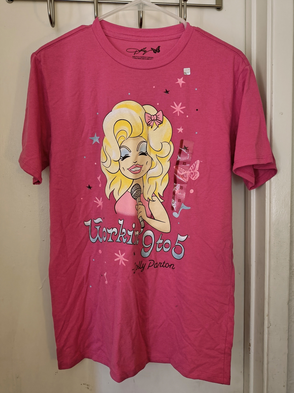 Pink 'Workin' 9 to 5' Short Sleeve Graphic Tee